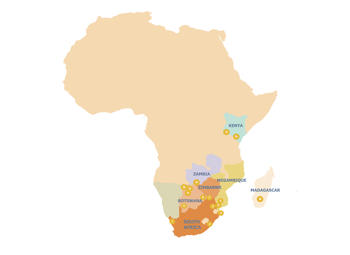 H4H Countries map H4H Countries map